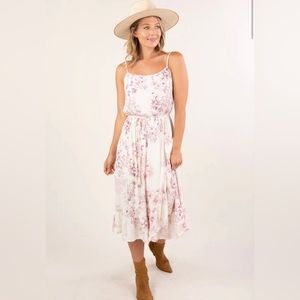 Love Stitch In Bloom Floral Midi Dress